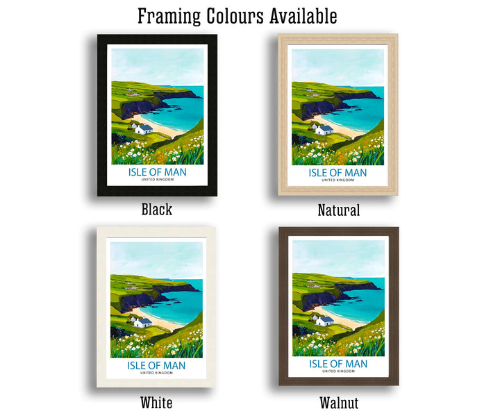 Isle of Man Travel Poster Wall Decor Wall Art Isle of Man Landscape Wall Hanging Home Décor UK Island Gift Art Lovers Scenic Print