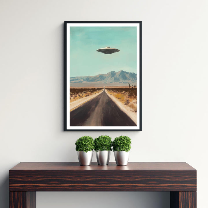 Area 51 Travel Poster Wall Decor Wall Art Nevada Landscape Wall Hanging Home Décor UFO Gift Art Lovers Sci-Fi Scenic Print