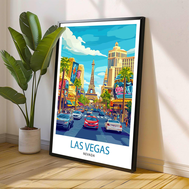 Las Vegas Travel Print Wall Decor Wall Art Las Vegas Landscape Wall Hanging Home Décor Nevada Gift Art Lovers Scenic Print