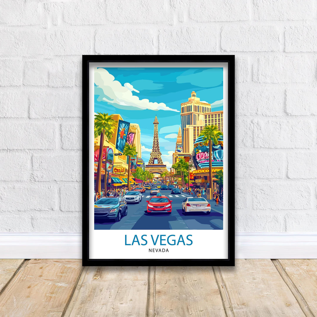 Las Vegas Travel Print Wall Decor Wall Art Las Vegas Landscape Wall Hanging Home Décor Nevada Gift Art Lovers Scenic Print