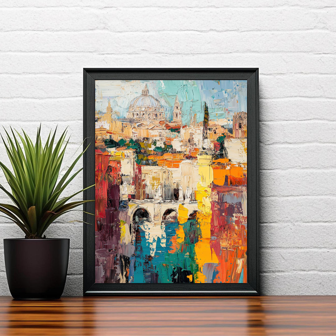 Rome Italy Abstract Art Print Wall Decor Wall Art Rome Landscape Wall Hanging Home Décor Italian City Gift Art Lovers Modern Print