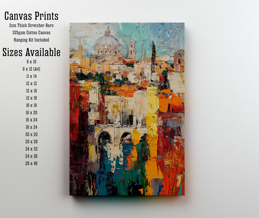 Rome Italy Abstract Art Print Wall Decor Wall Art Rome Landscape Wall Hanging Home Décor Italian City Gift Art Lovers Modern Print