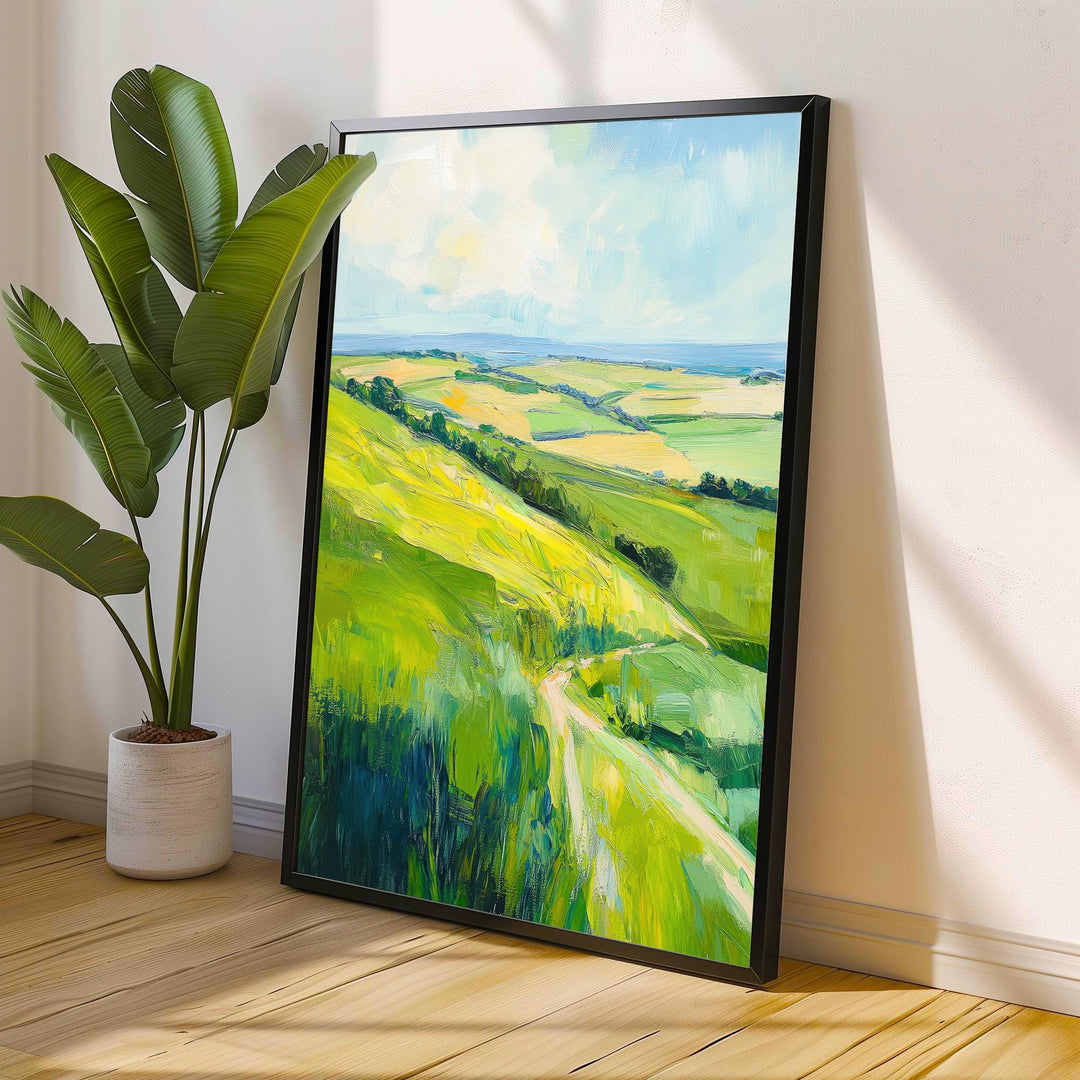 South Downs Abstract Art Poster