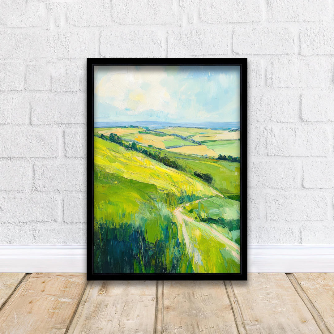 South Downs Abstract Art Poster