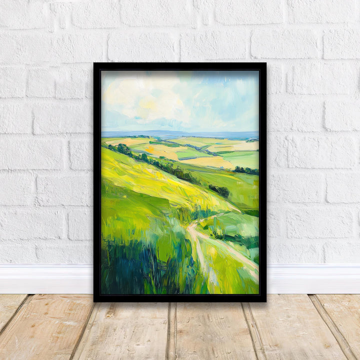 South Downs Abstract Art Poster