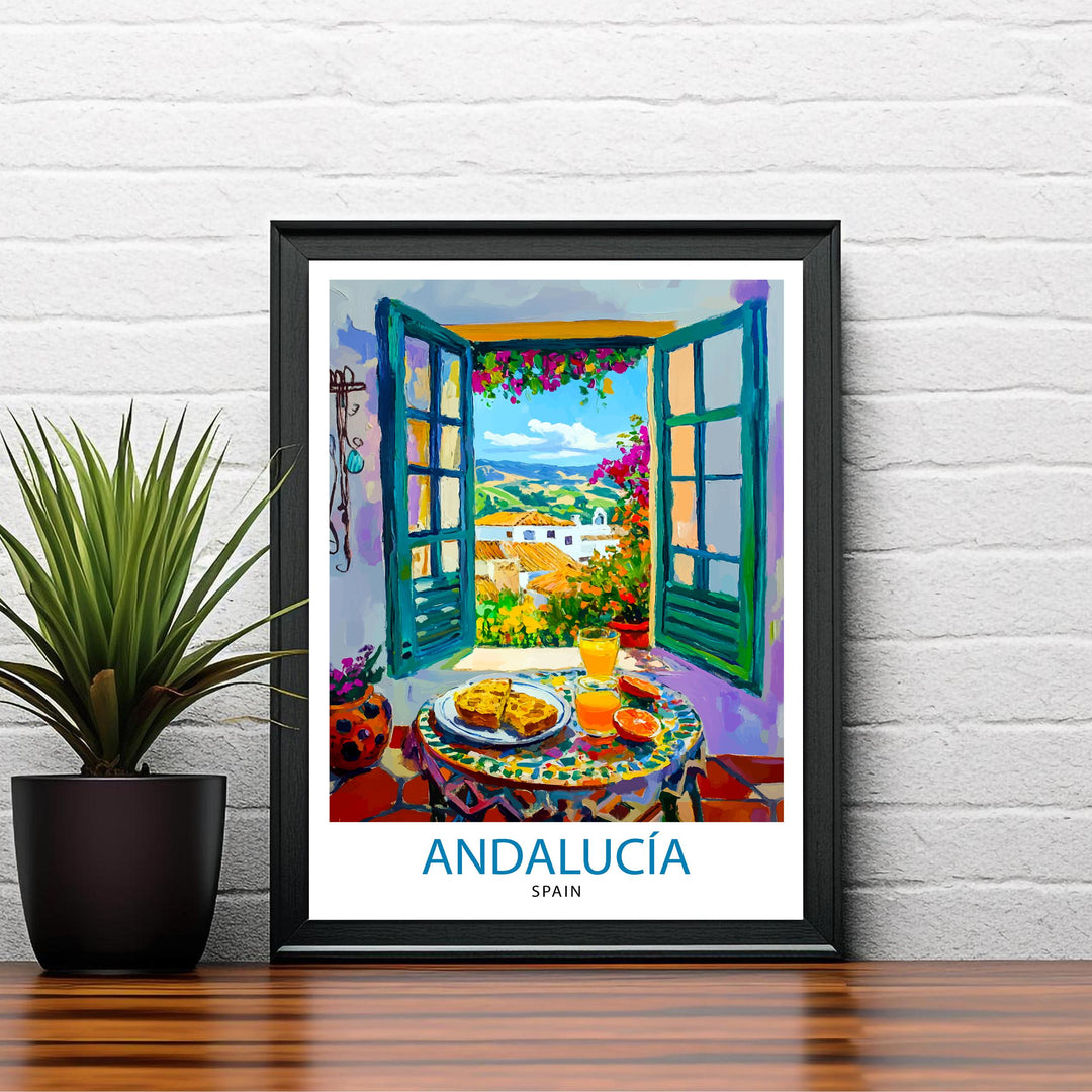 Andalucía Travel Poster Wall Decor Wall Art Andalucía Landscape Wall Hanging Home Décor Spanish Region Gift Art Lovers Scenic Print