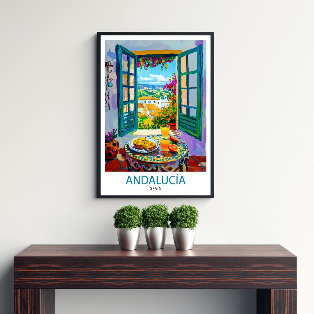 Andalucía Travel Poster Wall Decor Wall Art Andalucía Landscape Wall Hanging Home Décor Spanish Region Gift Art Lovers Scenic Print