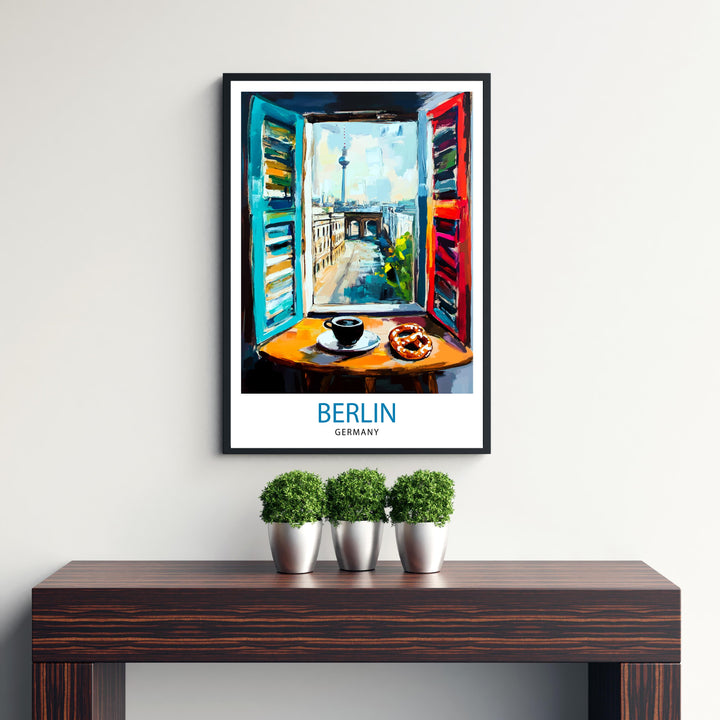 Berlin Travel Poster Wall Decor Wall Art Berlin Landscape Wall Hanging Home Décor German City Gift Art Lovers Scenic Print