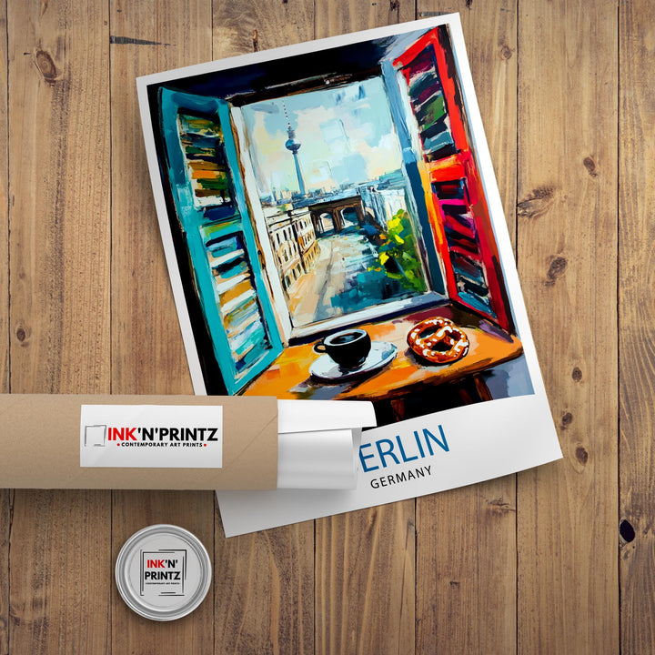 Berlin Travel Poster Wall Decor Wall Art Berlin Landscape Wall Hanging Home Décor German City Gift Art Lovers Scenic Print