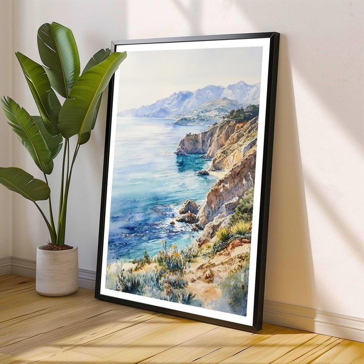 Santa Catalina Island Watercolor Travel Print Wall Decor Wall Art Catalina Landscape Wall Hanging Home Décor California Island Gift Art