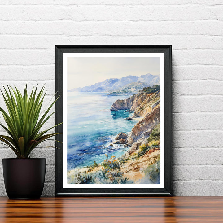 Santa Catalina Island Watercolor Travel Print Wall Decor Wall Art Catalina Landscape Wall Hanging Home Décor California Island Gift Art