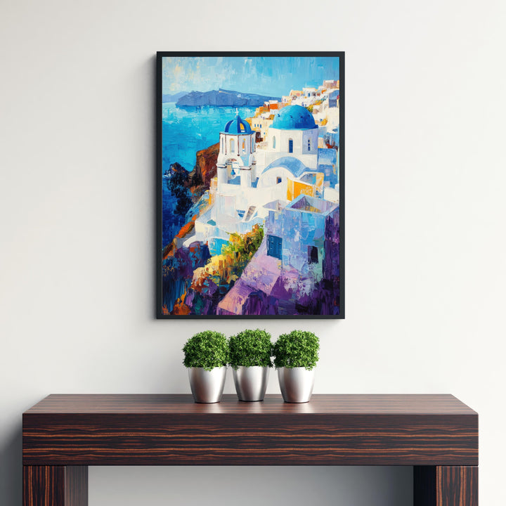 Santorini Abstract Art Print Wall Decor Wall Art Santorini Landscape Wall Hanging Home Décor Greek Island Gift Art Lovers Modern Print