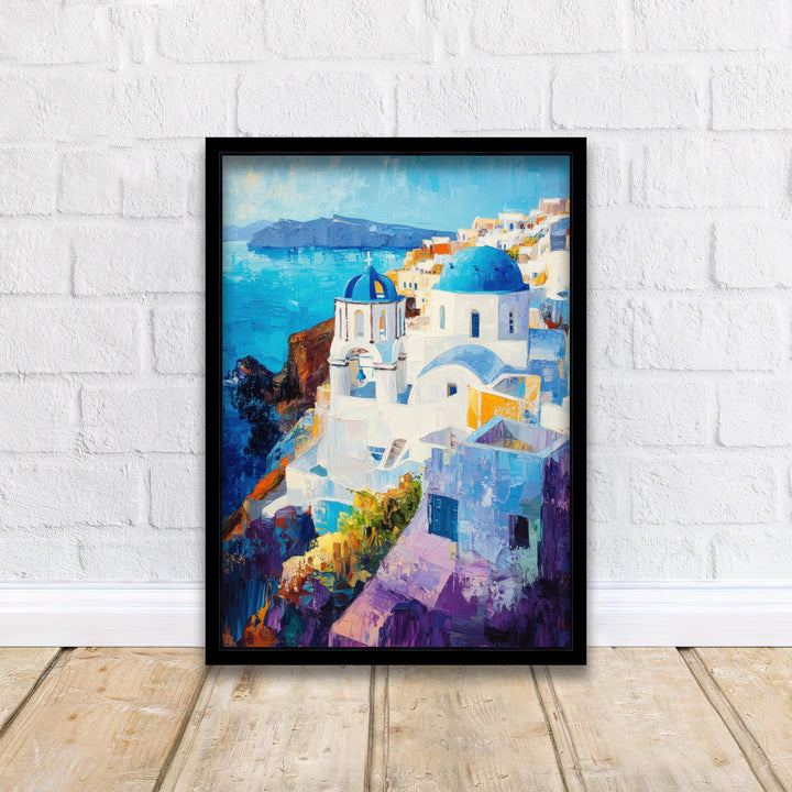 Santorini Abstract Art Print Wall Decor Wall Art Santorini Landscape Wall Hanging Home Décor Greek Island Gift Art Lovers Modern Print