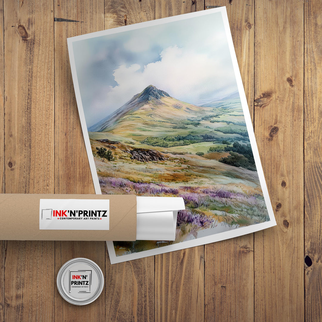 Pen y Fan Watercolor Travel Print Wall Decor Wall Art Pen y Fan Landscape Wall Hanging Home Décor Brecon Beacons Gift Art Lovers Scenic