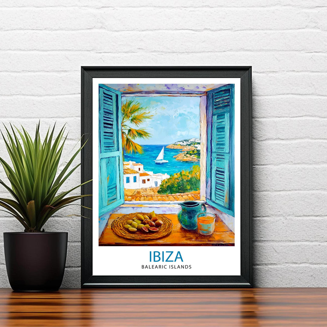 Ibiza Spain Travel Poster Wall Decor Wall Art Ibiza Landscape Wall Hanging Home Décor Balearic Islands Gift Art Lovers Scenic Print