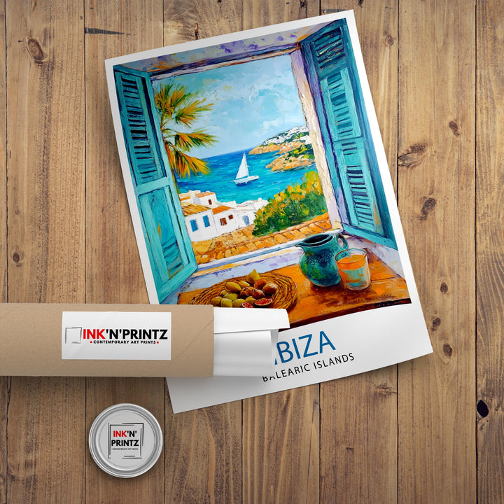 Ibiza Spain Travel Poster Wall Decor Wall Art Ibiza Landscape Wall Hanging Home Décor Balearic Islands Gift Art Lovers Scenic Print