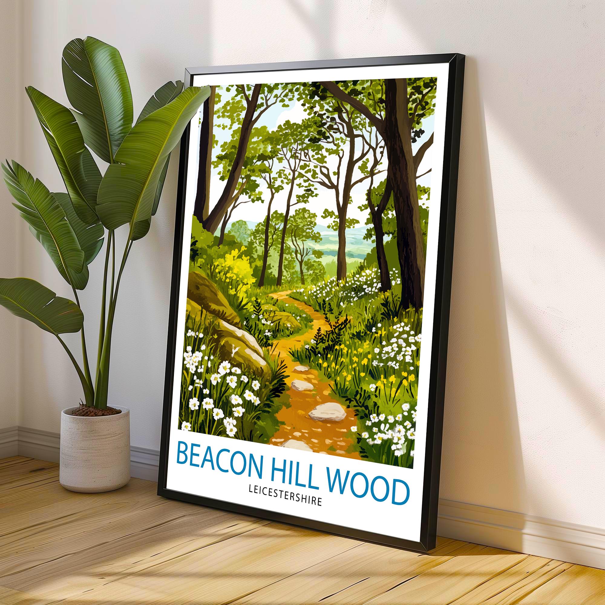 Beacon Hill Woods Travel Poster Wall Decor Wall Art Beacon Hill Woods Landscape Wall Hanging Home Décor Nature Gift Art Lovers Scenic Print