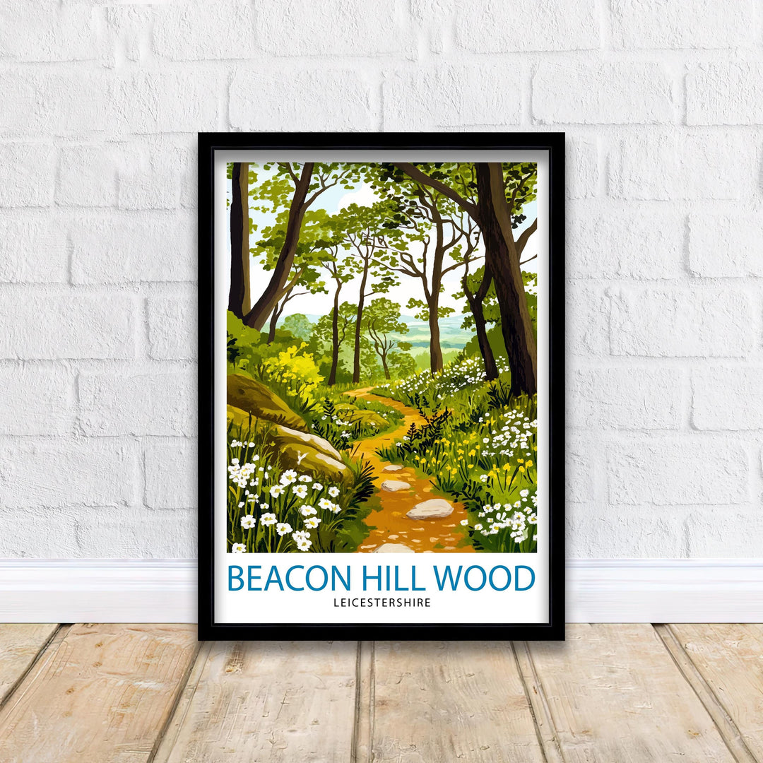 Beacon Hill Woods Travel Poster Wall Decor Wall Art Beacon Hill Woods Landscape Wall Hanging Home Décor Nature Gift Art Lovers Scenic Print