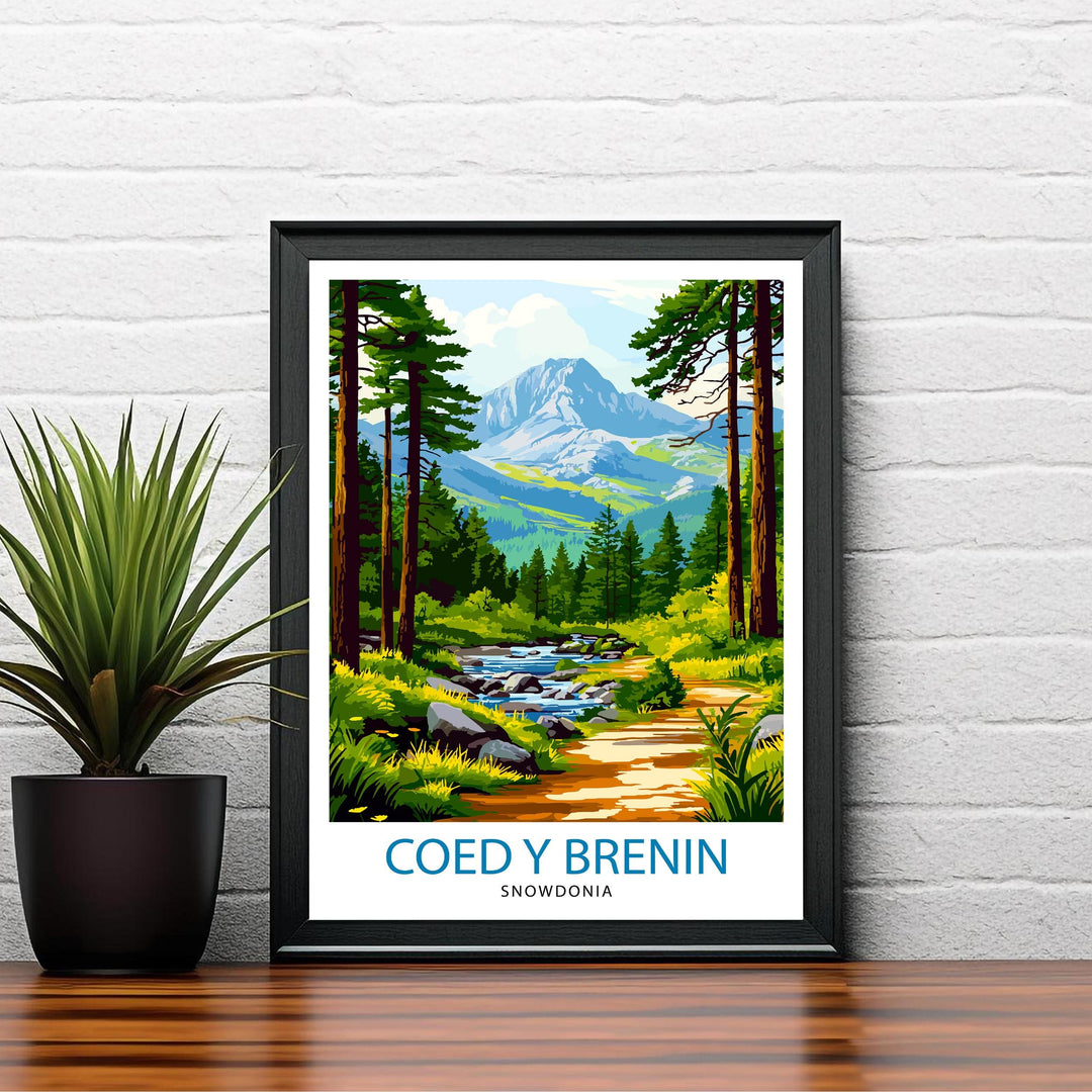 Coed y Brenin Forest Travel Poster Wall Decor Wall Art Coed y Brenin Landscape Wall Hanging Home Décor Welsh Forest Gift Art Lovers