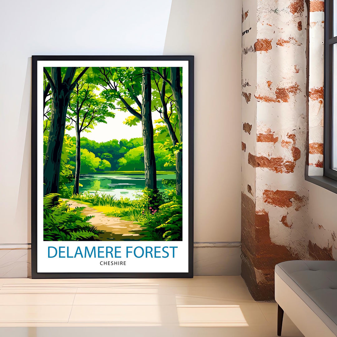 Delamere Forest Cheshire Travel Poster