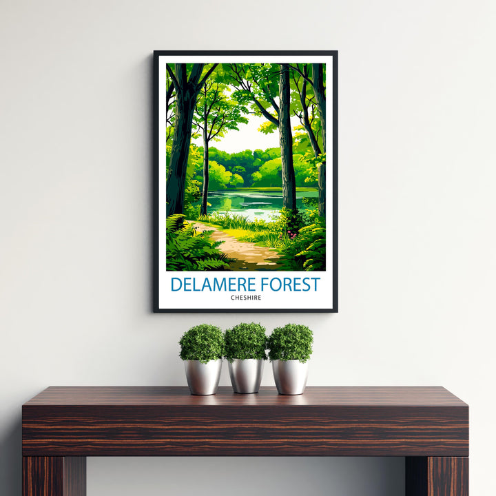 Delamere Forest Cheshire Travel Poster