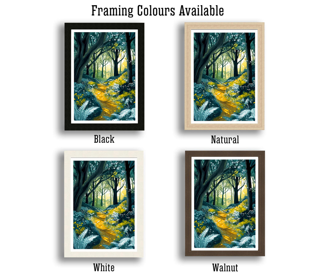 Epping Forest Travel Poster Wall Decor Wall Art Epping Forest Landscape Wall Hanging Home Décor Nature Gift Art Lovers Scenic Print