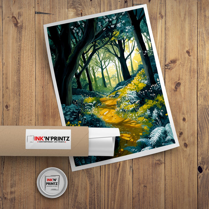 Epping Forest Travel Poster Wall Decor Wall Art Epping Forest Landscape Wall Hanging Home Décor Nature Gift Art Lovers Scenic Print