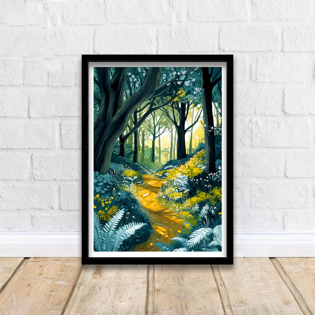 Epping Forest Travel Poster Wall Decor Wall Art Epping Forest Landscape Wall Hanging Home Décor Nature Gift Art Lovers Scenic Print