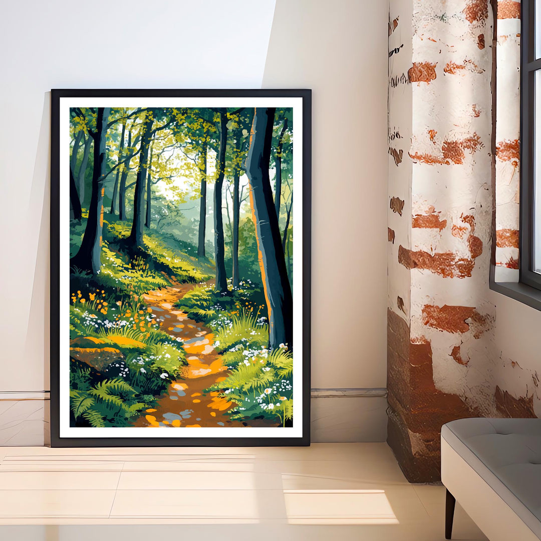 Forest of Dean Travel Poster Wall Decor Wall Art Forest of Dean Landscape Wall Hanging Home Décor Nature Gift Art Lovers Scenic Print