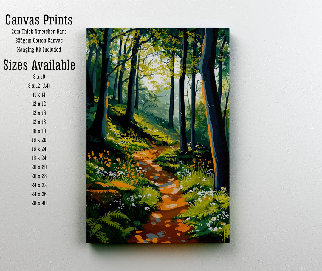 Forest of Dean Travel Poster Wall Decor Wall Art Forest of Dean Landscape Wall Hanging Home Décor Nature Gift Art Lovers Scenic Print