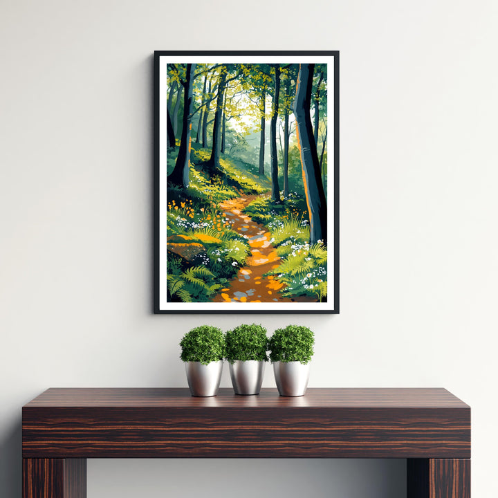 Forest of Dean Travel Poster Wall Decor Wall Art Forest of Dean Landscape Wall Hanging Home Décor Nature Gift Art Lovers Scenic Print