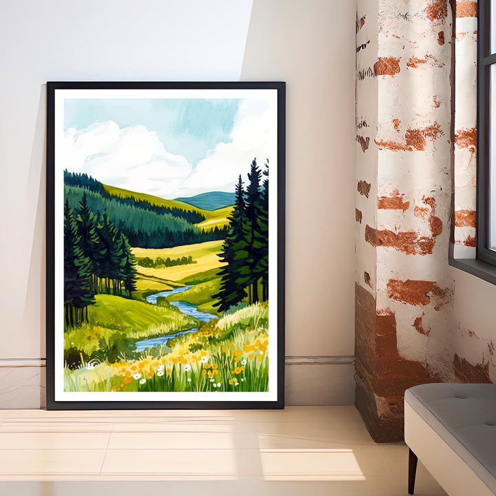 Galloway Forest Travel Poster Wall Decor Wall Art Galloway Forest Landscape Wall Hanging Home Décor Nature Gift Art Lovers Scenic Print