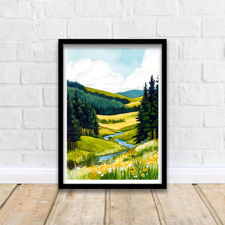 Galloway Forest Travel Poster Wall Decor Wall Art Galloway Forest Landscape Wall Hanging Home Décor Nature Gift Art Lovers Scenic Print