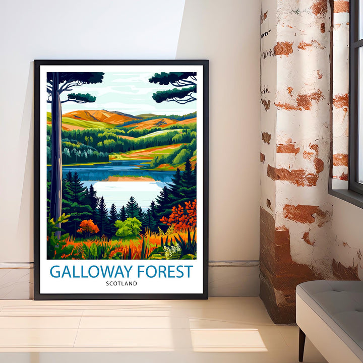 Galloway Forest Travel Poster Wall Decor Wall Art Galloway Forest Landscape Wall Hanging Home Décor Nature Gift Art Lovers Scenic Print