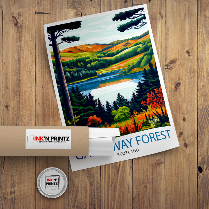 Galloway Forest Travel Poster Wall Decor Wall Art Galloway Forest Landscape Wall Hanging Home Décor Nature Gift Art Lovers Scenic Print