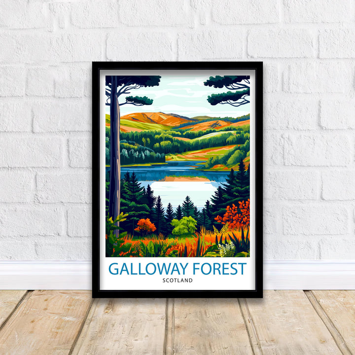 Galloway Forest Travel Poster Wall Decor Wall Art Galloway Forest Landscape Wall Hanging Home Décor Nature Gift Art Lovers Scenic Print