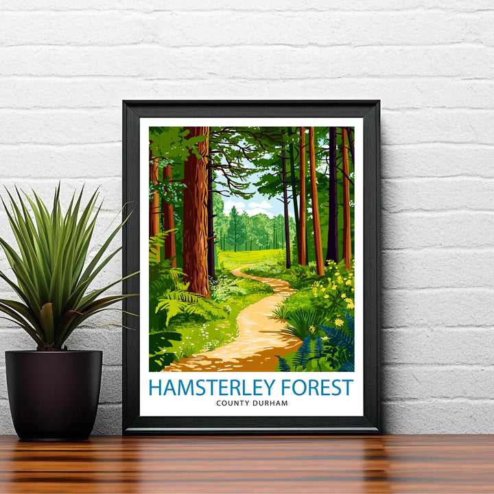 Hamsterley Forest Travel Poster