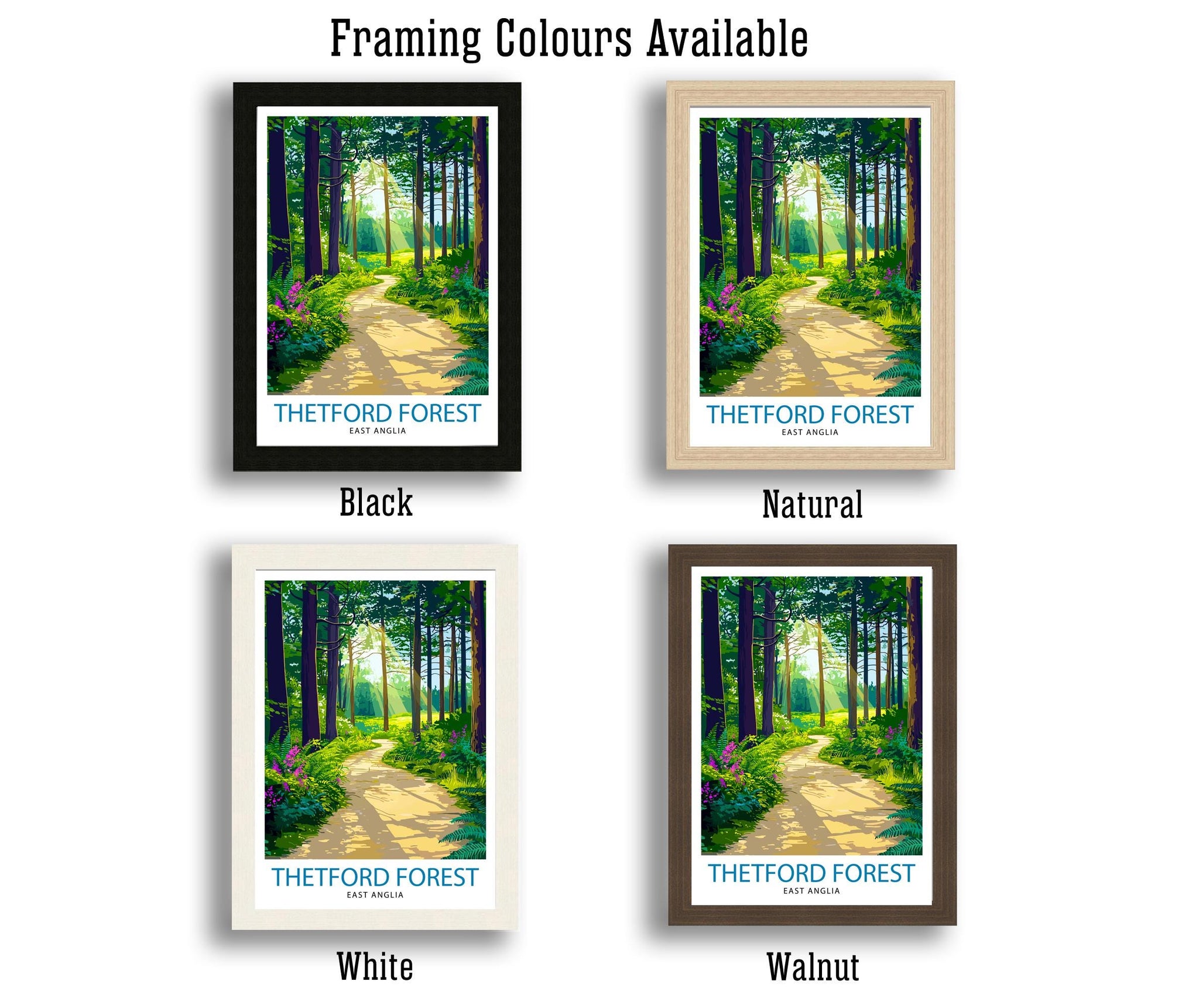 Thetford Forest Travel Poster