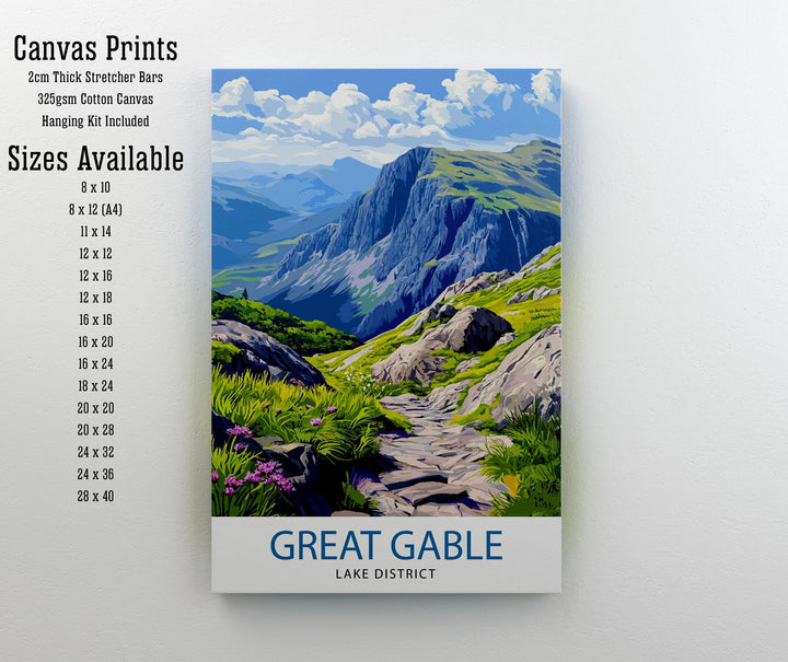 Great Gable Lake District Travel Poster