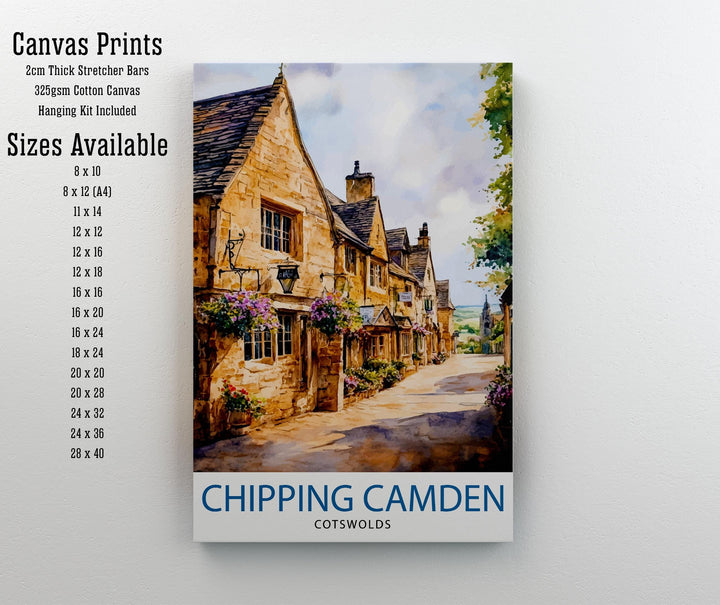 Chipping Campden Travel Poster Wall Decor Wall Art Cotswolds Landscape Wall Hanging Home Décor English Countryside Gift Art Lovers Scenic