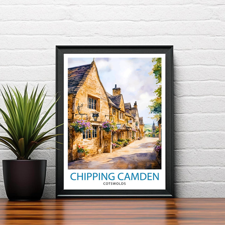 Chipping Campden Travel Poster Wall Decor Wall Art Cotswolds Landscape Wall Hanging Home Décor English Countryside Gift Art Lovers Scenic