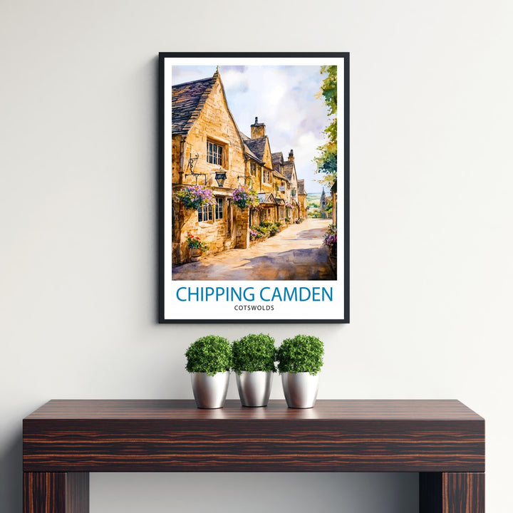 Chipping Campden Travel Poster Wall Decor Wall Art Cotswolds Landscape Wall Hanging Home Décor English Countryside Gift Art Lovers Scenic