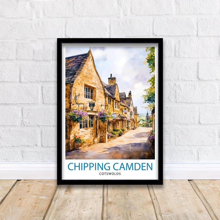 Chipping Campden Travel Poster Wall Decor Wall Art Cotswolds Landscape Wall Hanging Home Décor English Countryside Gift Art Lovers Scenic