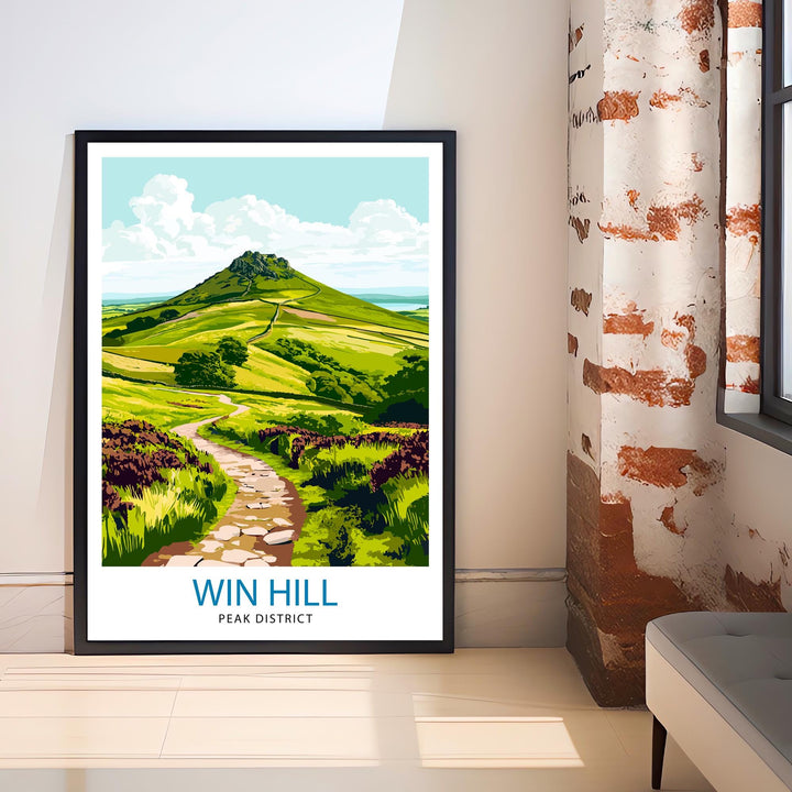 Win Hill Peak District Travel Poster