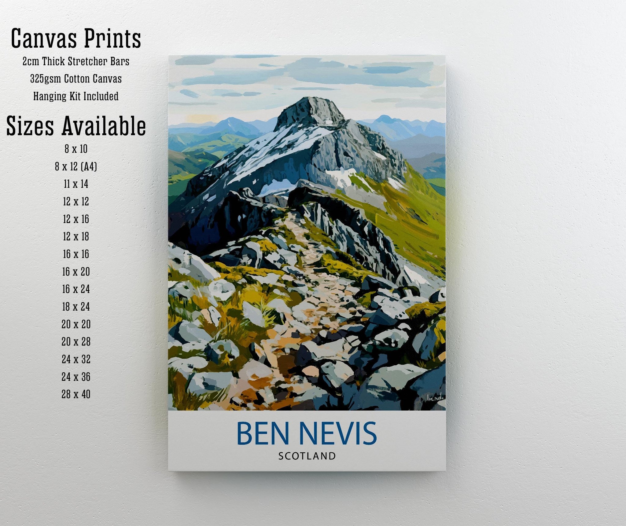 Ben Nevis Scotland Travel Poster