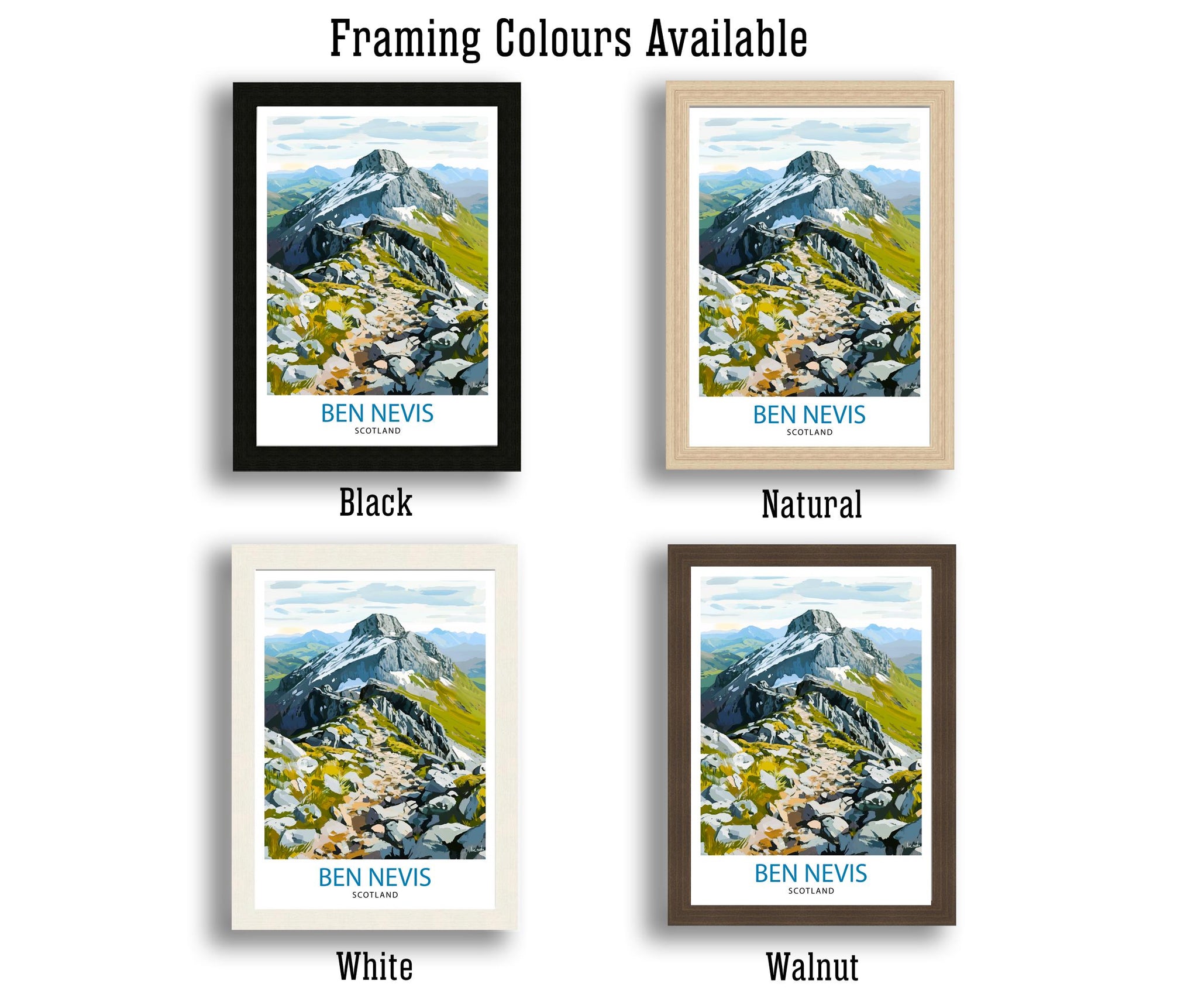 Ben Nevis Scotland Travel Poster