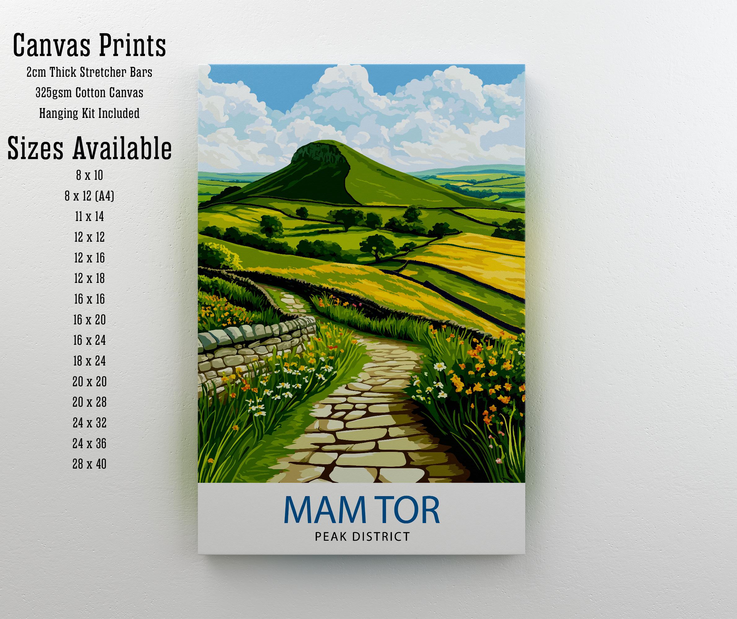 Mam Tor Peak District Travel Poster