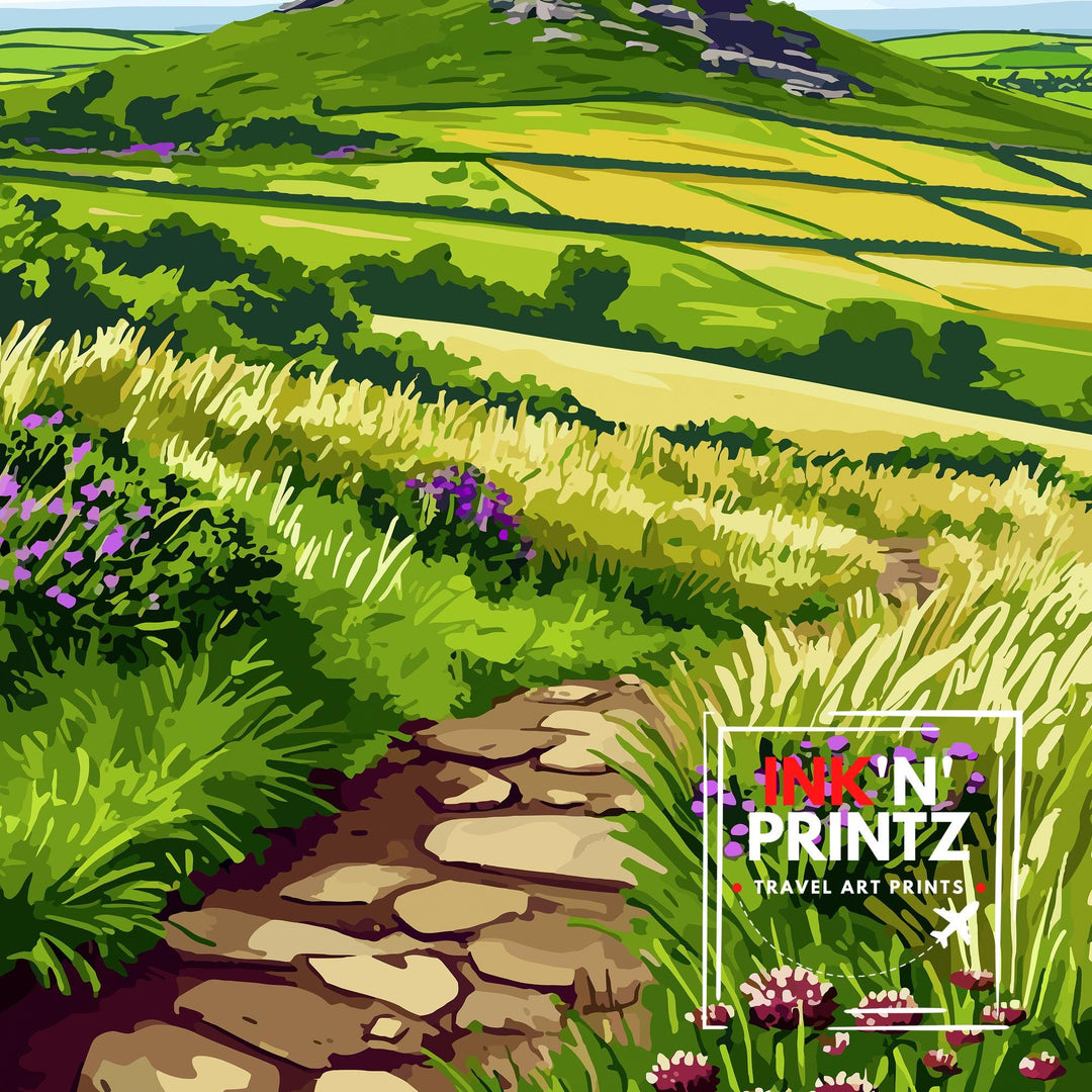 Roseberry Topping North Yorkshire Travel Poster