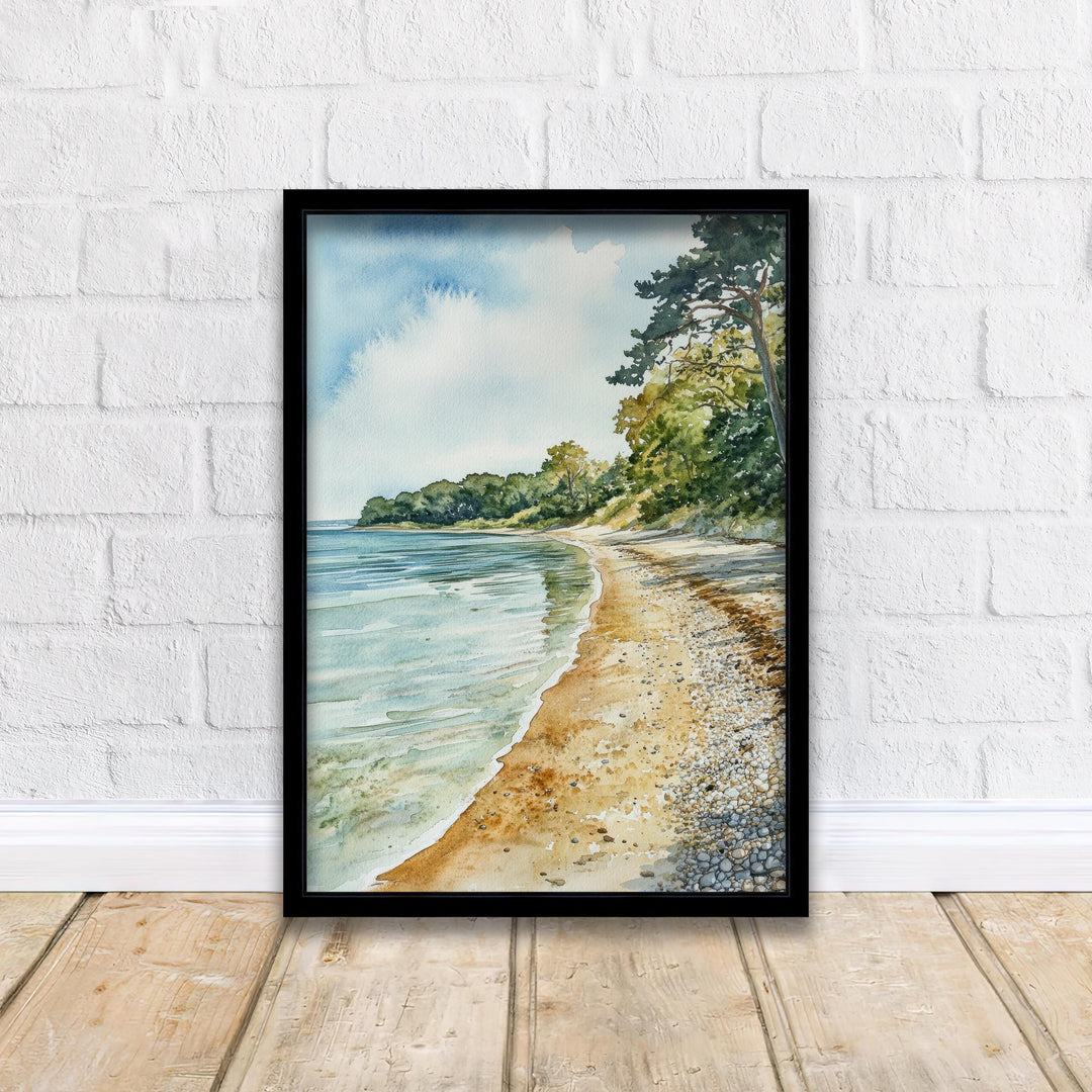 Poole Harbour Watercolor Travel Poster