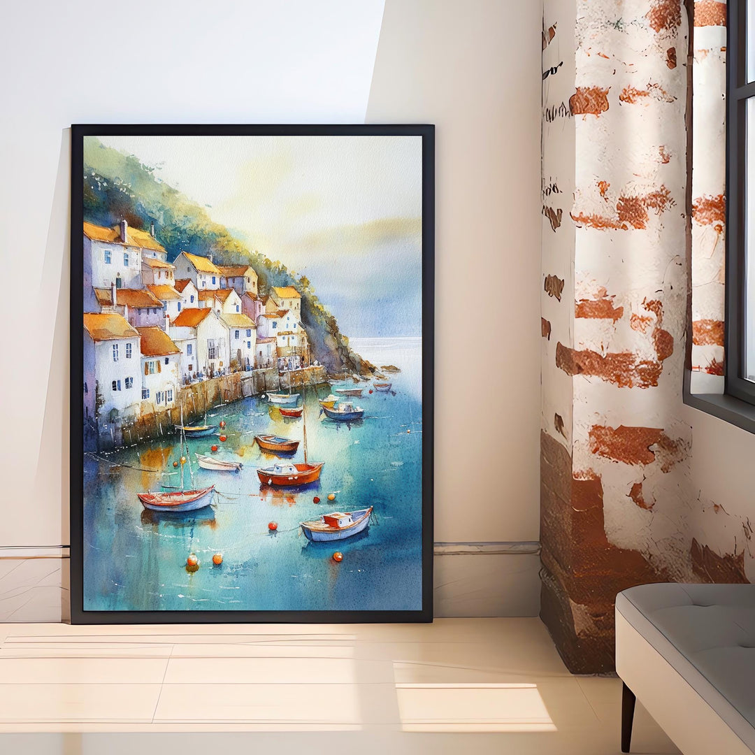 Staithes Watercolor Travel Print Wall Decor Wall Art Staithes Landscape Wall Hanging Home Décor Yorkshire Coast Gift Art Lovers Scenic Print